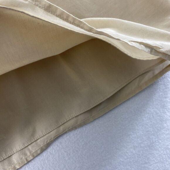 Coldwater Creek Top Womens PM 10-12 Tan Silk Blend Sleeveless Blouse 1/4 Zip‎ - Picture 7 of 9